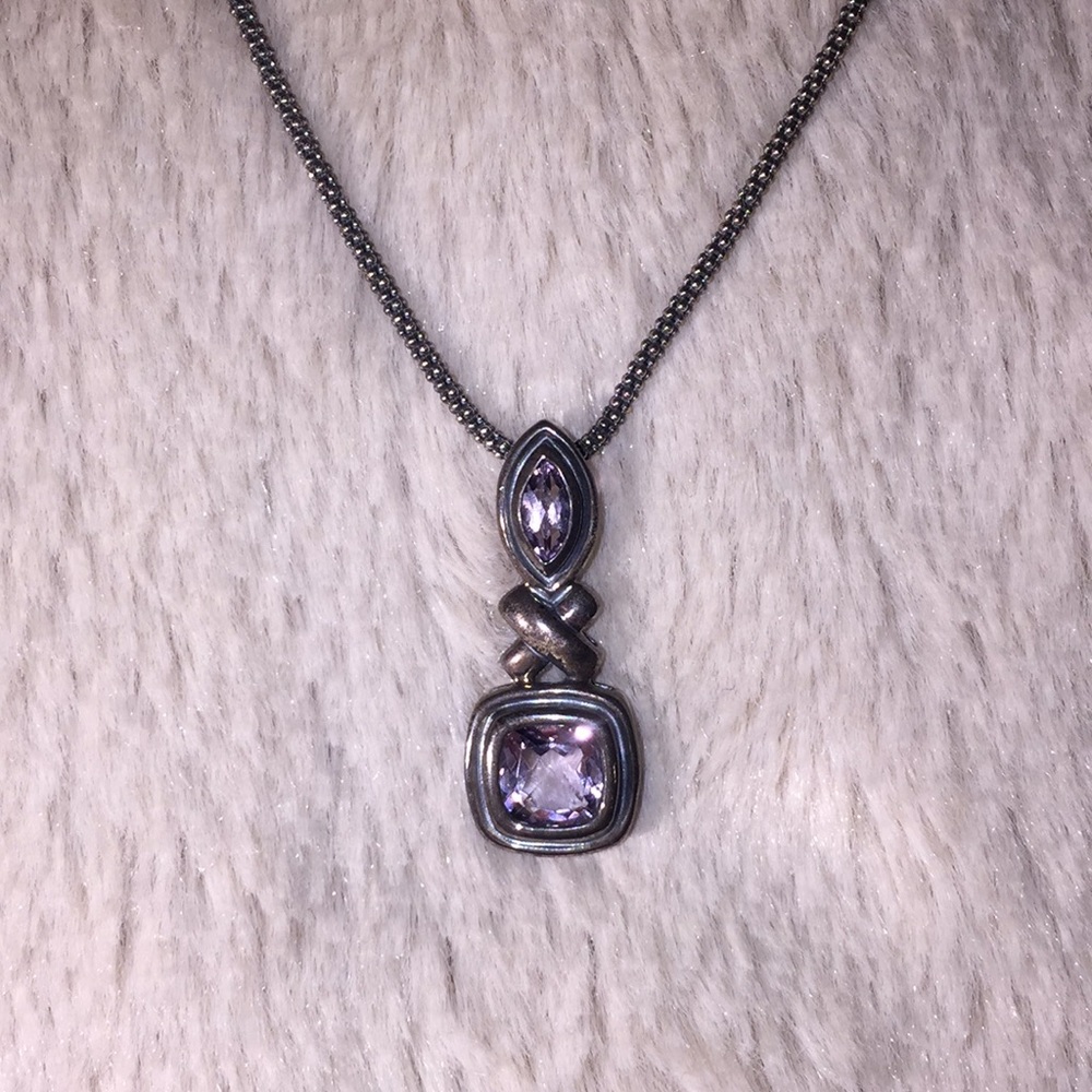 Light amethyst gemstone necklace